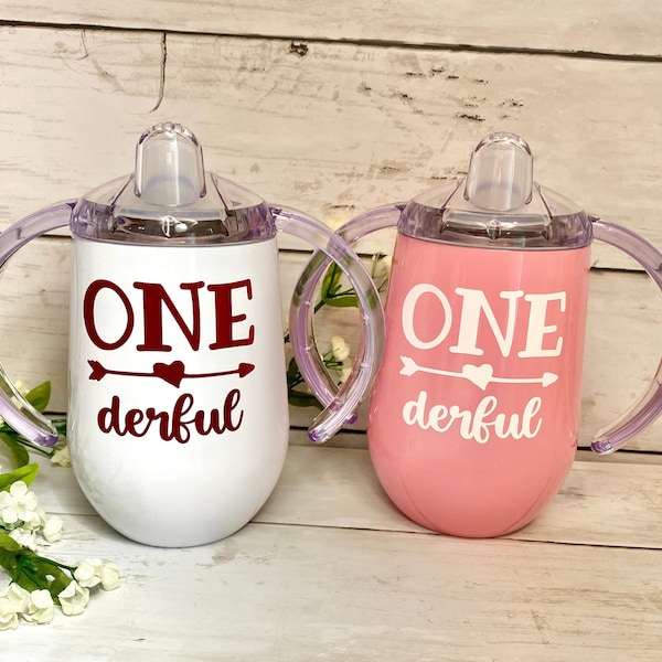 Onederful 1st Birthday Sippy Cup 1st, Stainless Steel Tumbler, One Derful, Preschool, Nontoxic, Birthday Girl, Birthday Boy, Wild One, Sweet