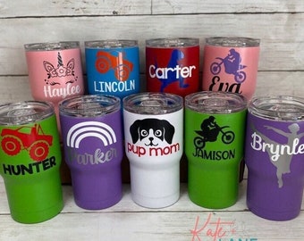 Custom Kid Tumbler, Toddler Cup, Stainless Steel, Birthday Gift, Custom Kid Cup, Baby Birthday Gift, Stocking Stuffer, Personalized Tumbler