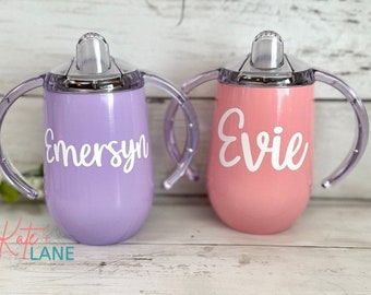 Custom Sippy Cup, Stainless Steel Toddler Cup, Birthday Gift, Training Cup, Personalized Sippy, Daycare, Preschool, Toddler Gift, Baby Cup