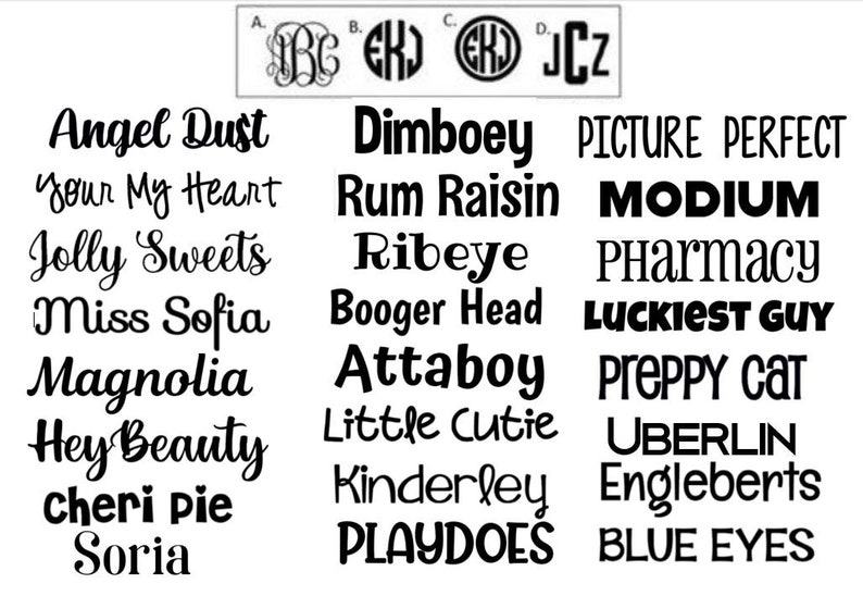May include: A black and white image with a list of names, including "Angel Dust", "Your My Heart", "Jolly Sweets", "Miss Sofia", "Magnolia", "Hey Beauty", "Cheri Pie", "Soria", "Dimboey", "Rum Raisin", "Ribeye", "Booger Head", "Attaboy", "Little Cutie", "Kinderley", "Playdoes", "Picture Perfect", "Modium", "Pharmacy", "Luckiest Guy", "Preppy Cat", "Uberlin", "Engleberts", "Blue Eyes".
