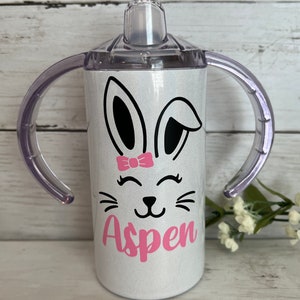 Custom Easter Bunny Sippy Cup, Stainless Steel Toddler Cup, Birthday Gift, Training Cup, Personalized Sippy, Easter Basket, Toddler Gift, image 10