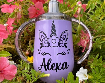 Unicorn Sippy Cup, Stainless Steel Toddler, Baby Shower Gift For Girl, Princess Cup, Unicorn gift, birthday gift for girl, girly, tumbler