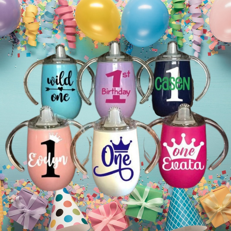 Onederful 1st Birthday Sippy Cup 1st, Stainless Steel Tumbler, One Derful, Preschool, Nontoxic, Birthday Girl, Birthday Boy, Wild One, Sweet image 2