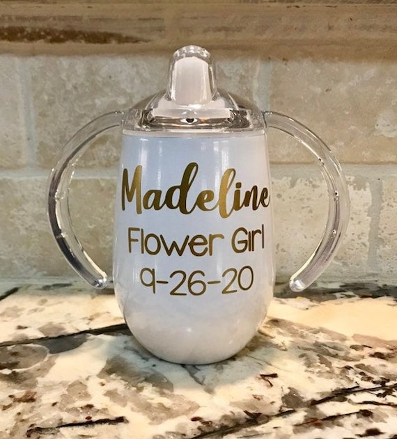 Sippy Cup, Engraved Sippy Cup, Toddler Tumbler, Personalized Sippy Cup,  Ring Bearer Gift, Flower Girl Proposal Gift, Kids Tumblers 