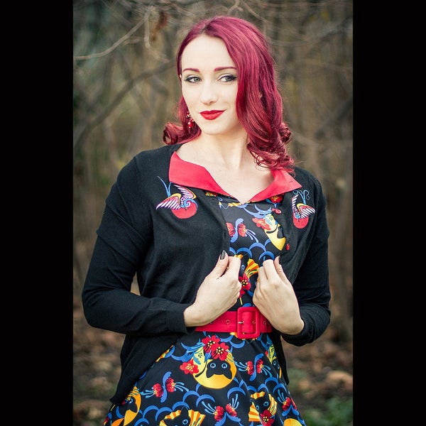 Banned Alternative Hybrid Tattoo Swallow Cardigan