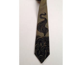 Alice in Wonderland Printed Wool Tie