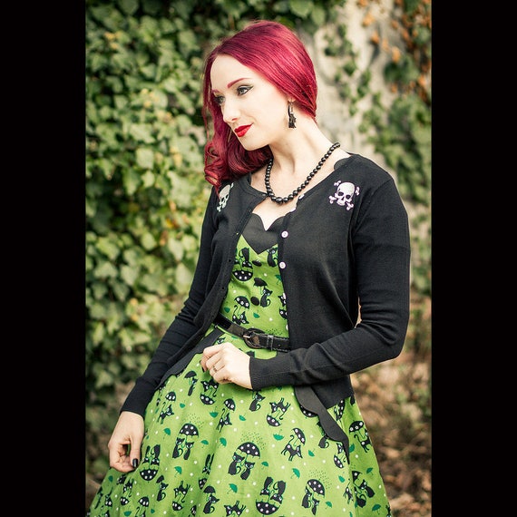 Glow-in-the-dark Skull and Cross Bones Cardigan Glow-in-the-dark Skull and Cross Bones Cardigan