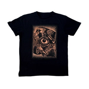 Murder of Crows, Bleach and Block Print T-Shirt