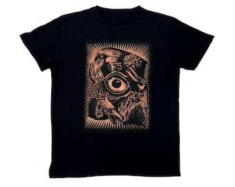 Murder of Crows, Bleach and Block Print T-Shirt