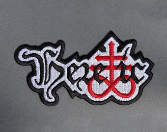Heretic (white) - Iron On Embroidered Patch