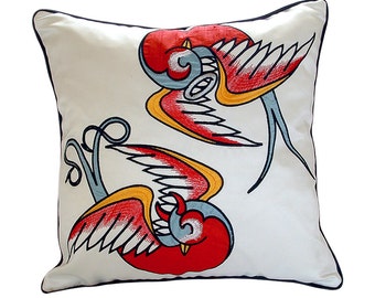Swallow Tattoo Cushion