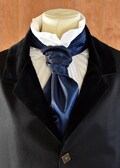 Navy Blue Taffeta Cravat