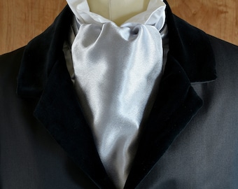 Silver Satin Cravat