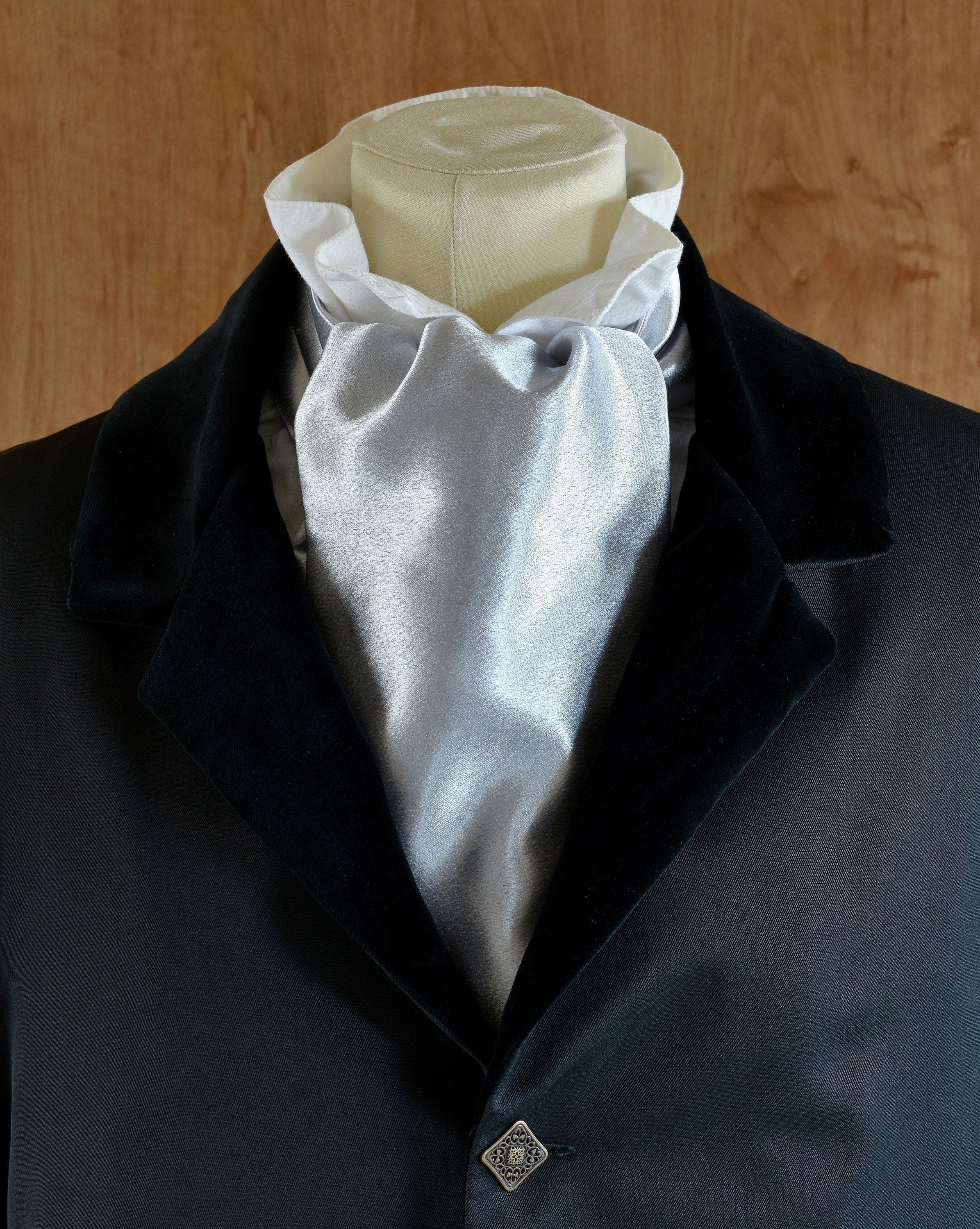 Silver Satin Cravat