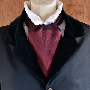 Wine Red Taffeta Cravat