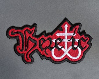 Heretic (red) - Iron On Embroidered Patch