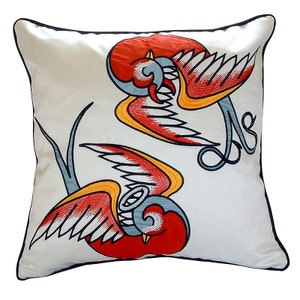 Swallow Tattoo Cushion image 3