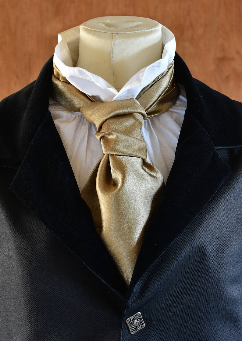 Gold Satin Cravat image 3