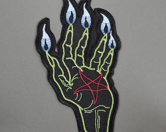 Hand of Glory - Iron On Embroidered Patch