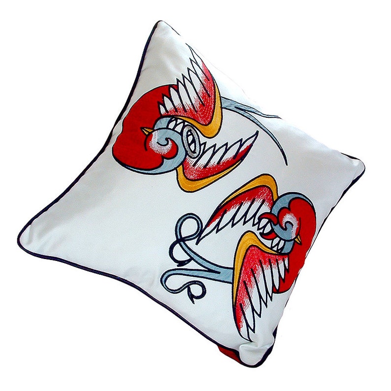 Swallow Tattoo Cushion image 2