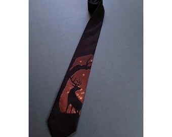 Handmade Bleach Printed Tie 'The Hunted'