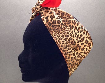 Leopard Print Rockabilly Headband