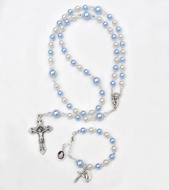 baby boy rosary baptism