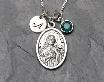 Saint Thérèse St Therese of Lisieux the Little Flower Necklace ...
