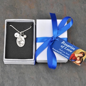 Saint St Mother Teresa Theresa of Calcutta Necklace Personalized Crystal Birthstone or Pearl Patron of Calcutta, For Doubters image 5
