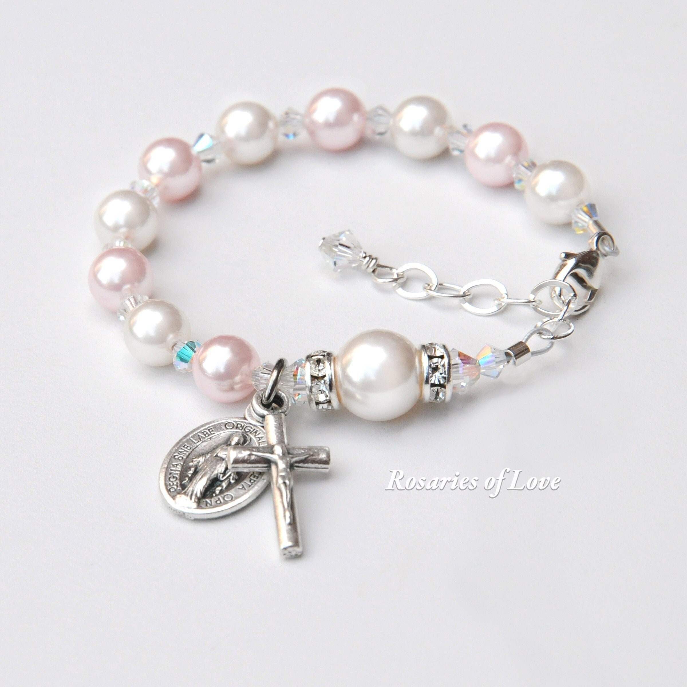 Baby rosary bracelet best sale baptism