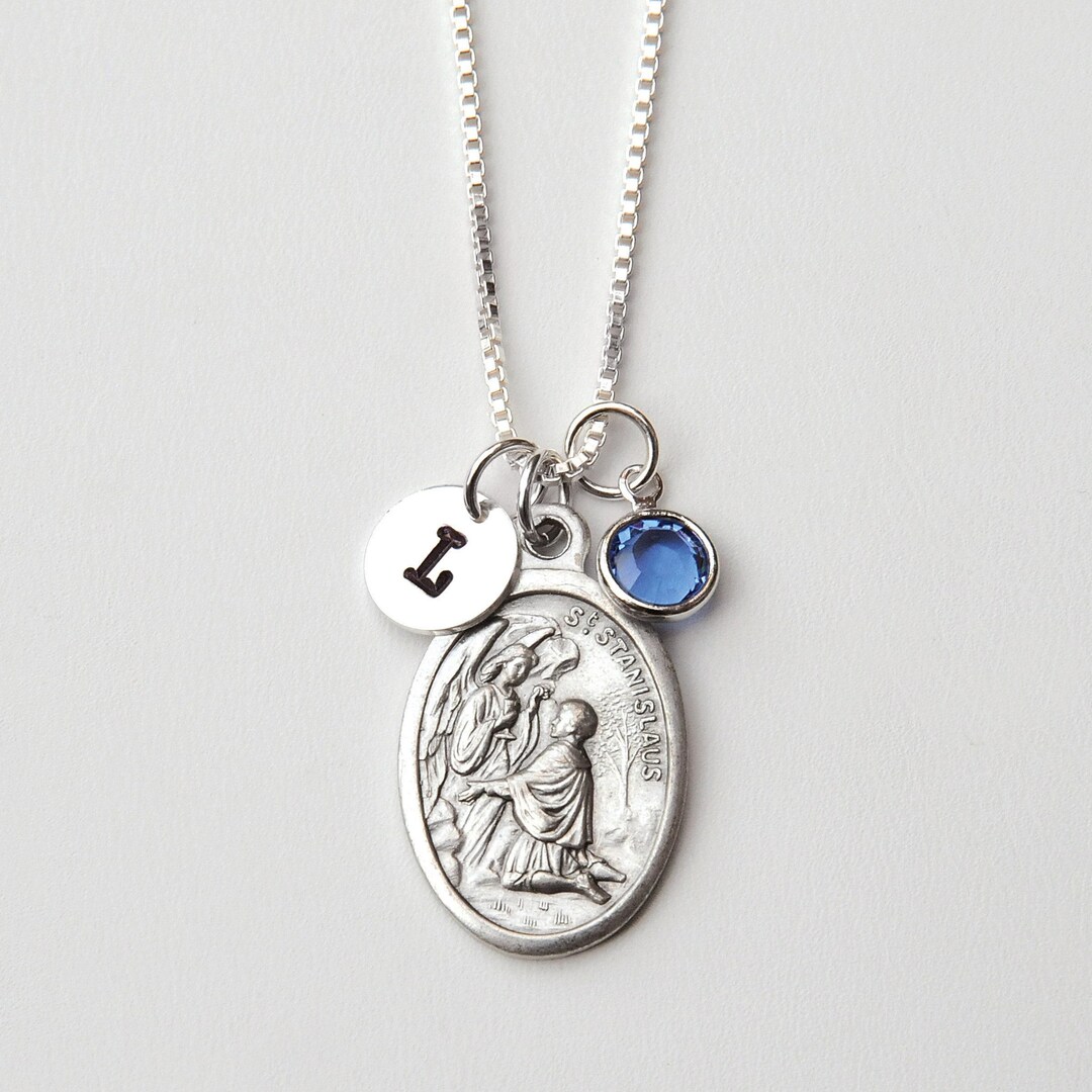 Saint St Stanislaus Kostka Necklace -sterling Silver Chain ...