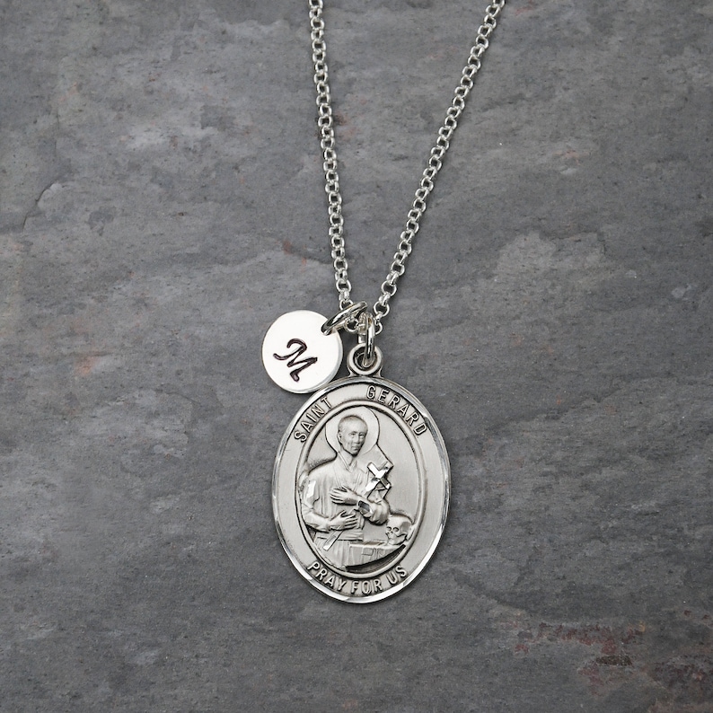 Large Saint St Gerard Sterling Silver Necklace - Patron Saint of ...