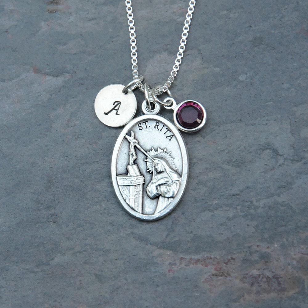 Medaglietta Santa Rita In Argento Sterling E Oro 18kt - 11mm - Devozionale - Foto 13