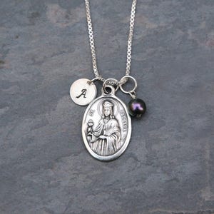 Sint-Barbaraketting - gepersonaliseerd - geboortesteen of parel van kristal - heilige van architecten, bouwers, brandweerlieden, wiskundigen