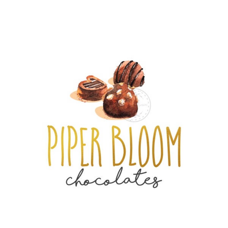 Premade Logo Chocolate Logo Truffles Deserts Logo Bakery Logo Etsy