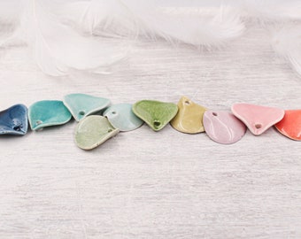 Choose your colors of ceramic petals for jewelry scrapbook and accessory crafting