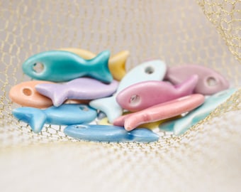 Choose your colors for 1.06in Ceramic Charm Fishes for Jewelry Decoration and all kinds of crafts