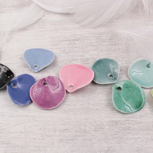Choose your colors of ceramic petals for jewelry scrapbook and accessory crafting image 2