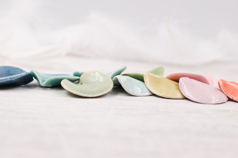 Choose your colors of ceramic petals for jewelry scrapbook and accessory crafting image 9