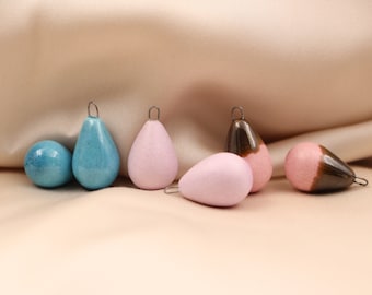3 pairs of Ceramic short drops for accessories and jewelry crafting