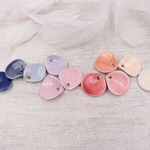 Choose your colors of ceramic petals for jewelry scrapbook and accessory crafting image 4