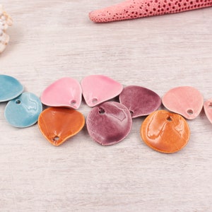 Choose your colors of ceramic petals for jewelry scrapbook and accessory crafting image 5