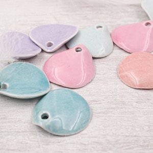 Choose your colors of ceramic petals for jewelry scrapbook and accessory crafting image 6