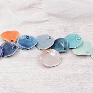 Choose your colors of ceramic petals for jewelry scrapbook and accessory crafting image 3