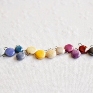 Choose your colors and size for ceramic Sequins Charms for Jewelry and Accessories and decoration