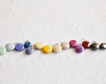 Choose your colors and size for ceramic Sequins Charms for Jewelry and Accessories and decoration