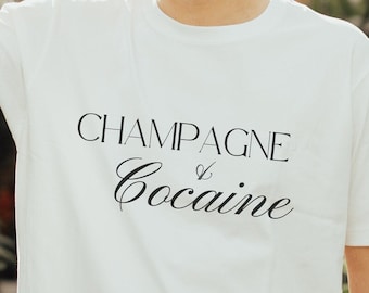 Champagner und Kokain Shirt, PNG, SVG, Retro T-Shirt, Dosen und Mimosen, bedruckbares Shirt, Brunch Shirt, Cherub
