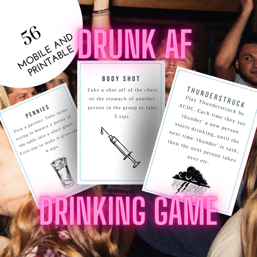 Fun Drinking Game Drinking Games for Adults Drinking Card Etsy