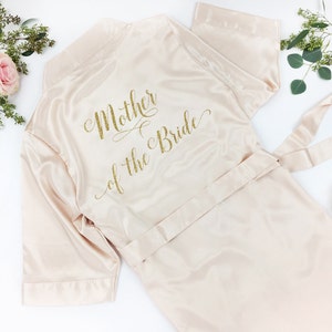 Mother of Bride Robe - Mother of the Groom robe - Bride Robe - Bride Satin  - Bridal Robe - Bridesmaid Robe -Blush Robe- Maid of Honor Robe
