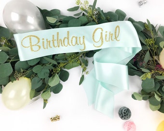 Birthday Girl sash, birthday sash, 16th birthday, 21st birthday, 30th birthday, any age birthday sash